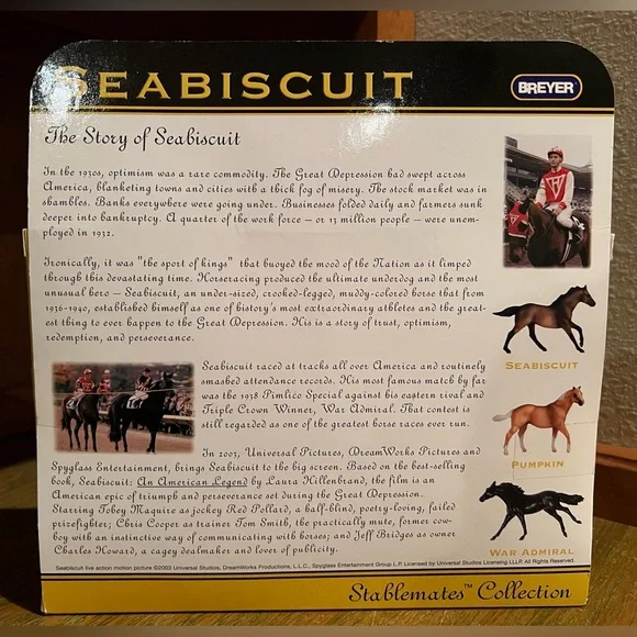 Breyer Vintage Seabiscuit Stablemate Set NIB - Picture 2 of 3